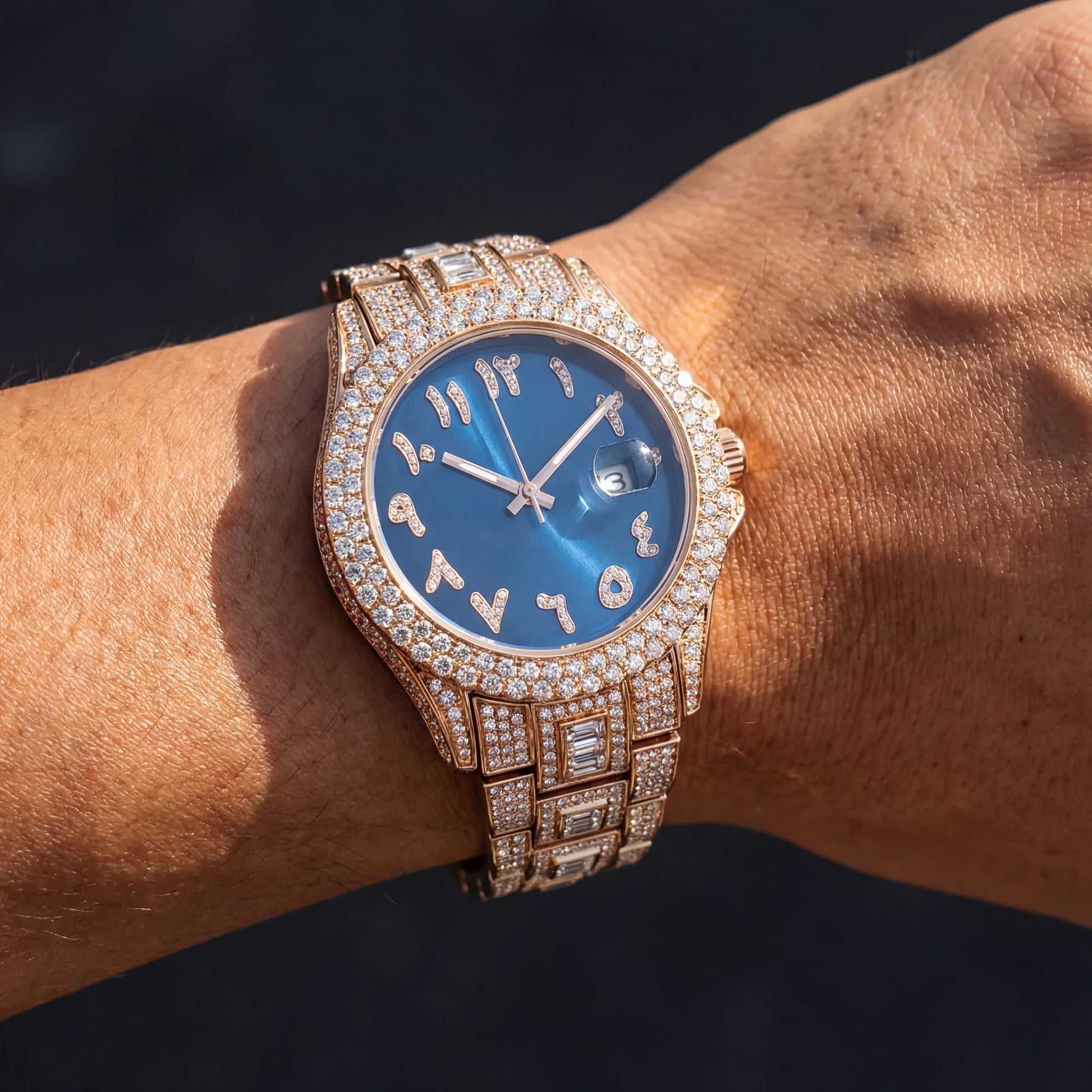 ICED OUT "ARABIC" UHR - ICERAIN JEWELRY