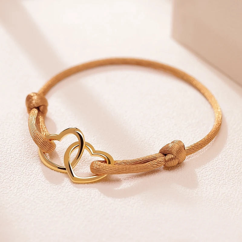 STOFF/EDELSTAHL "HEART" ARMBAND - ICERAIN JEWELRY