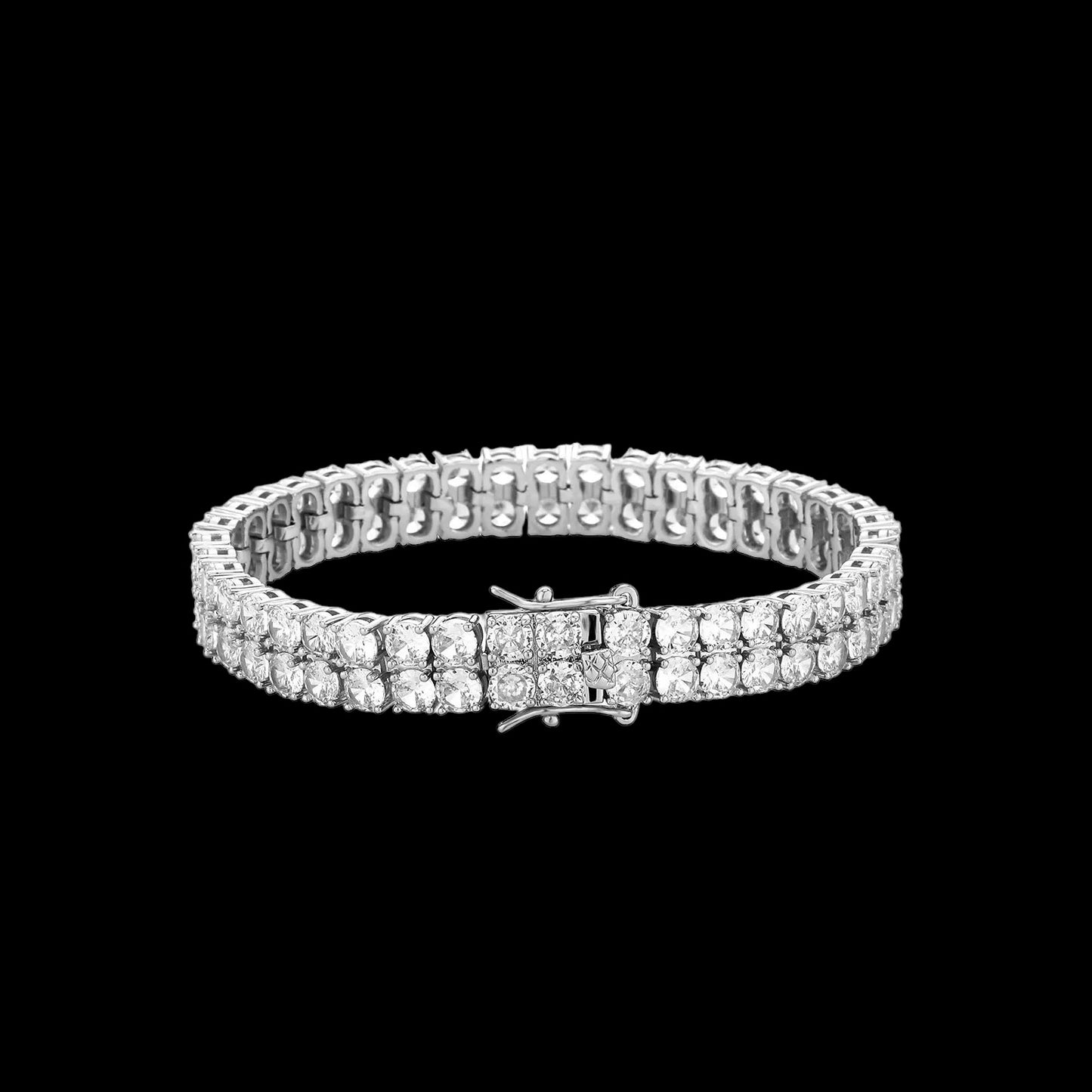 Luxus Iced Out 8mm "Double Row Tennis" Armbänder