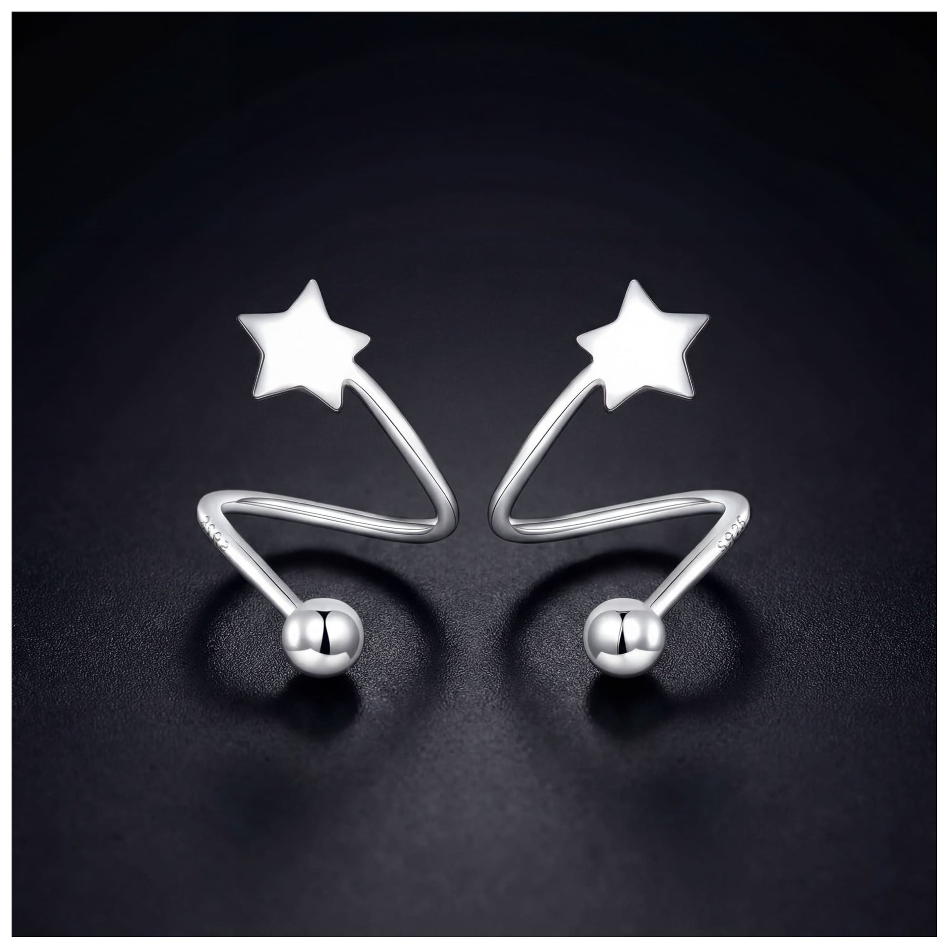 925S SILVER "SHOOTINGSTAR" OHRRINGE - ICERAIN JEWELRY