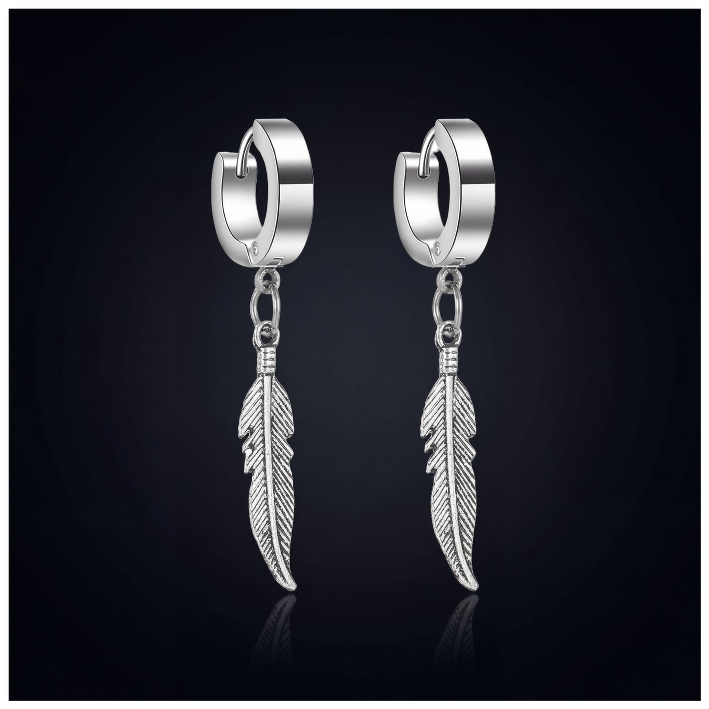 EDELSTAHL "SILVER PIUMA" OHRRINGE - ICERAIN JEWELRY