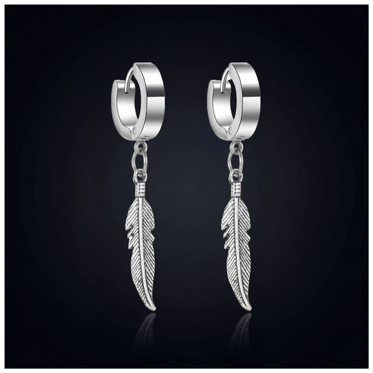 EDELSTAHL "SILVER PIUMA" OHRRINGE - ICERAIN JEWELRY