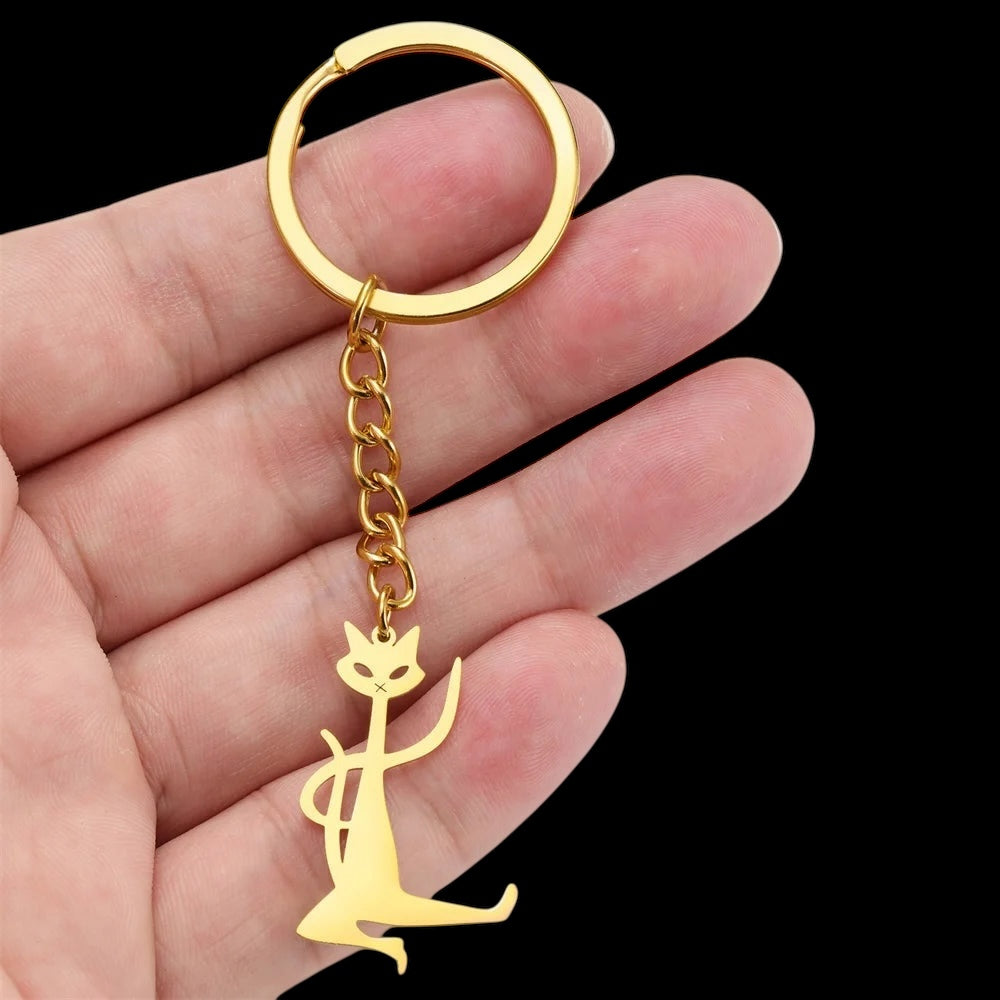 EDELSTAHL "CAT" SCHLÜSSELANHÄNGER - ICERAIN JEWELRY