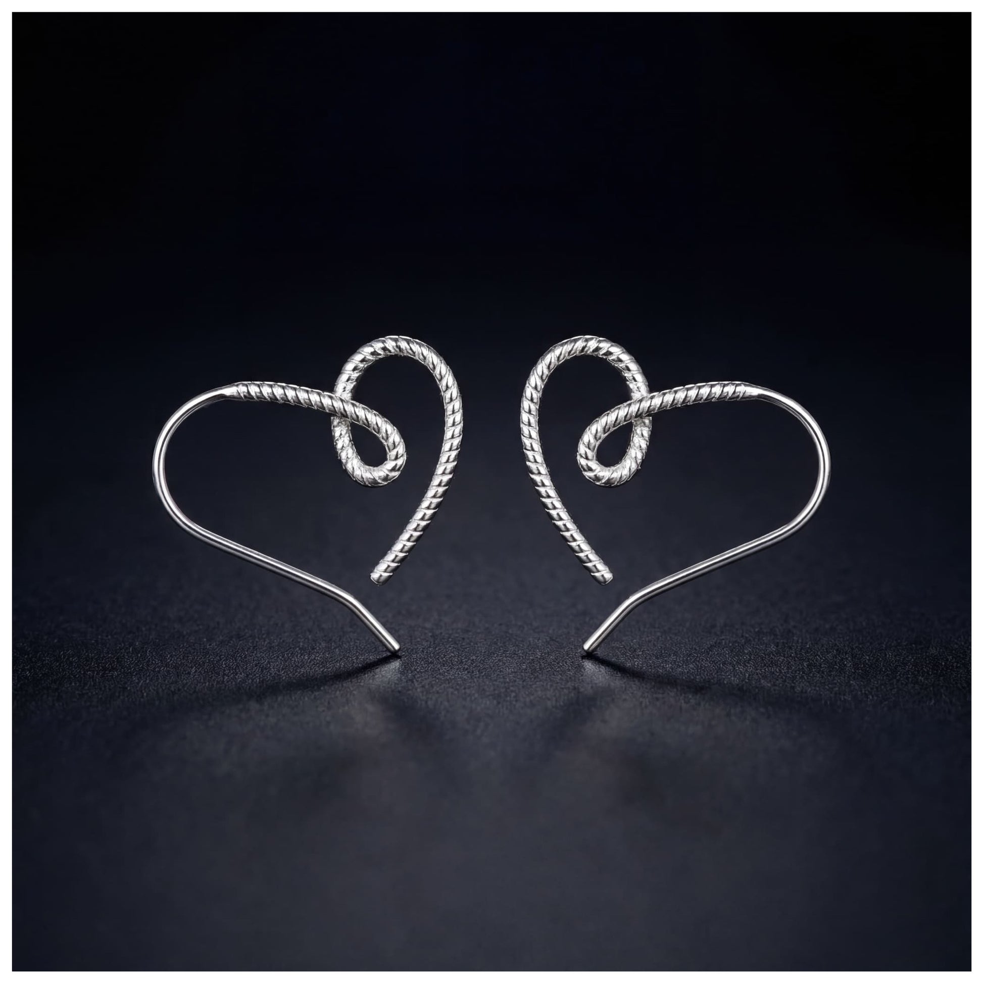 925S SILVER "HEART V2" OHRRINGE - ICERAIN JEWELRY
