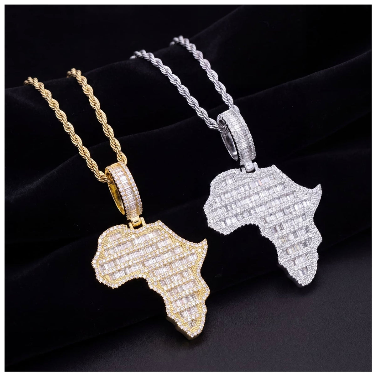 ICED OUT "AFRICA" LÄNDERKETTE - ICERAIN JEWELRY