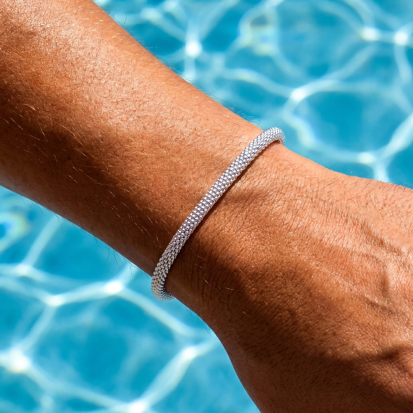 925S SILVER 3MM "POPCORN" ARMBAND - ICERAIN JEWELRY