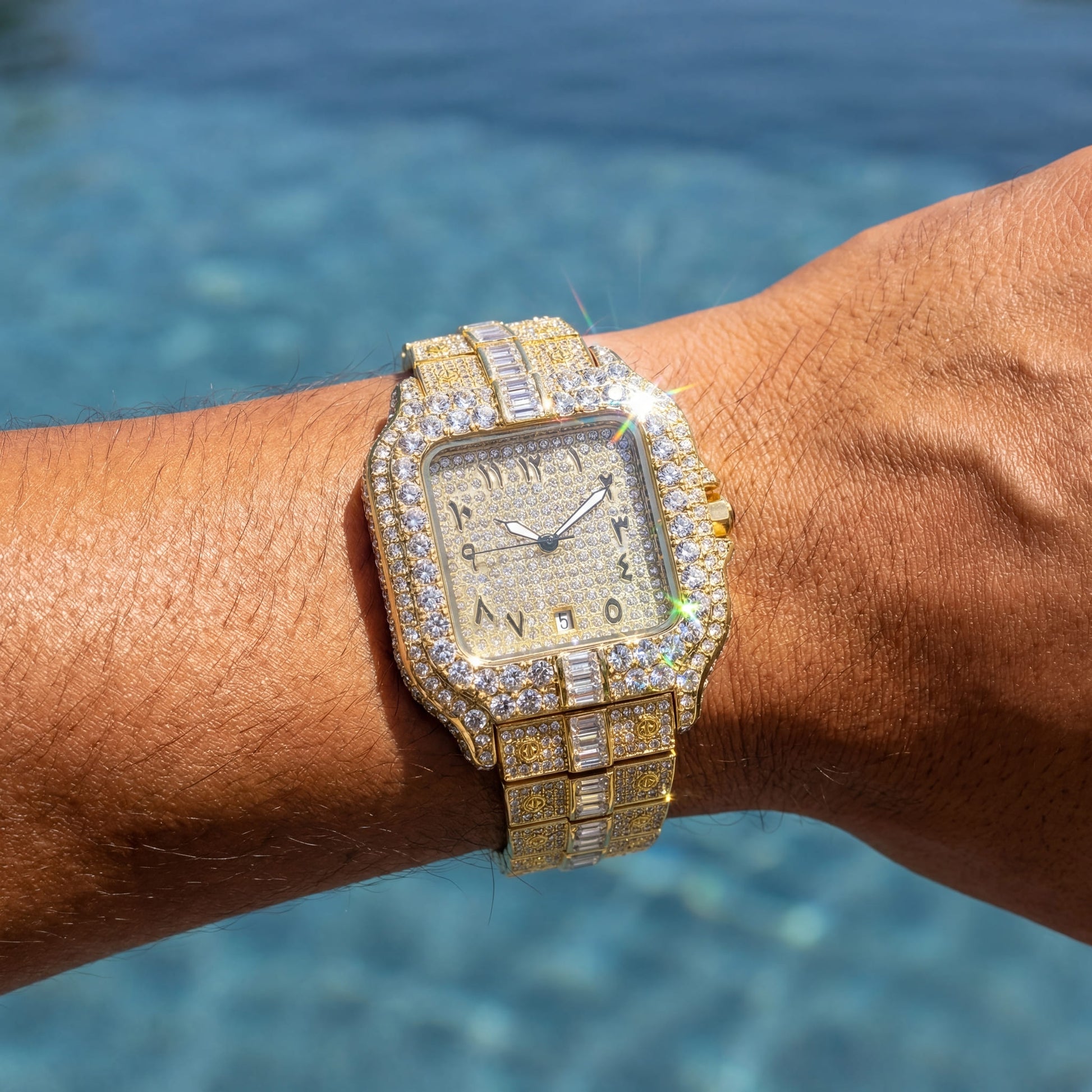 ICED OUT "ARABIC PIAZZA" UHR - ICERAIN JEWELRY