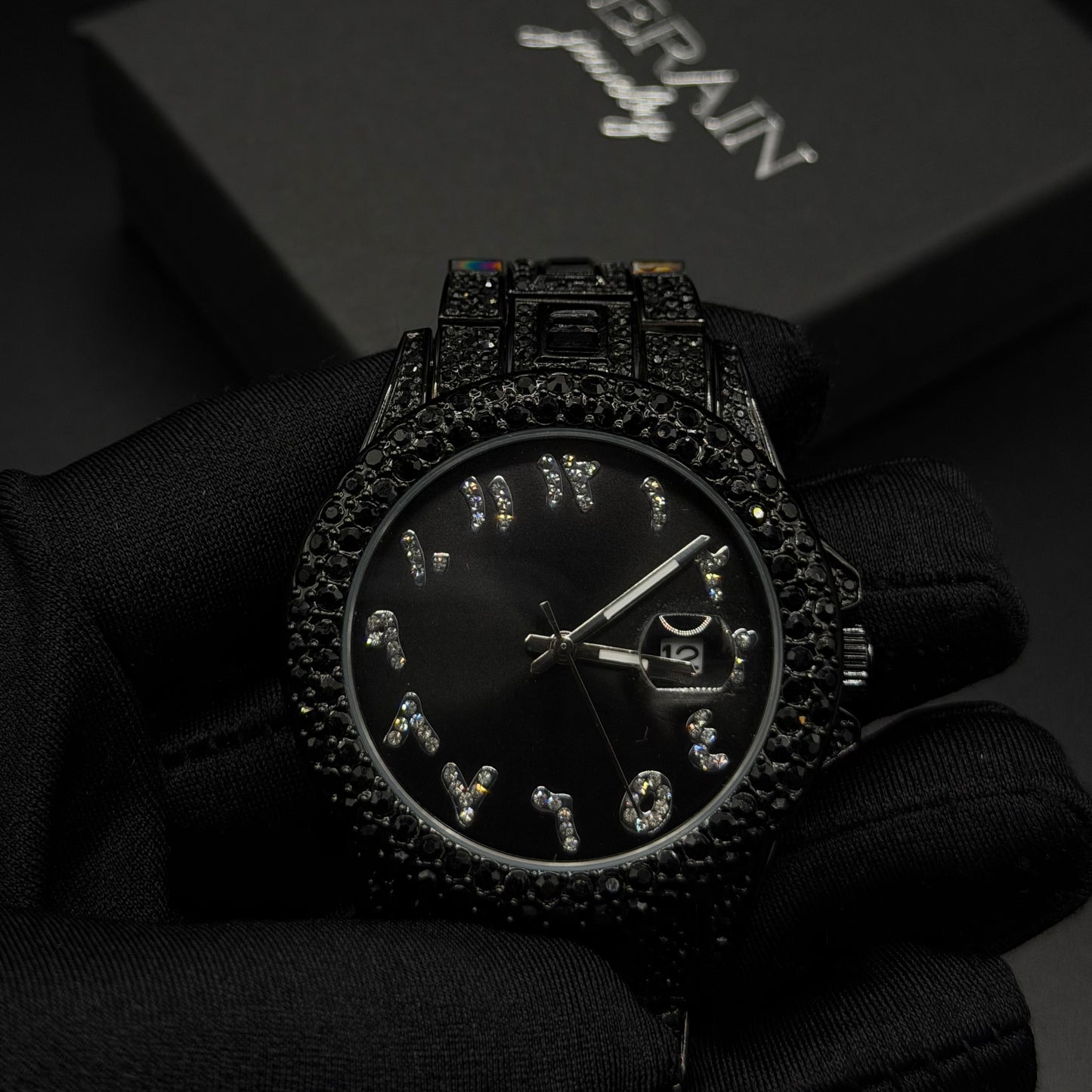 SALE | ICED OUT "BLACK ARABIC" UHR - ICERAIN JEWELRY