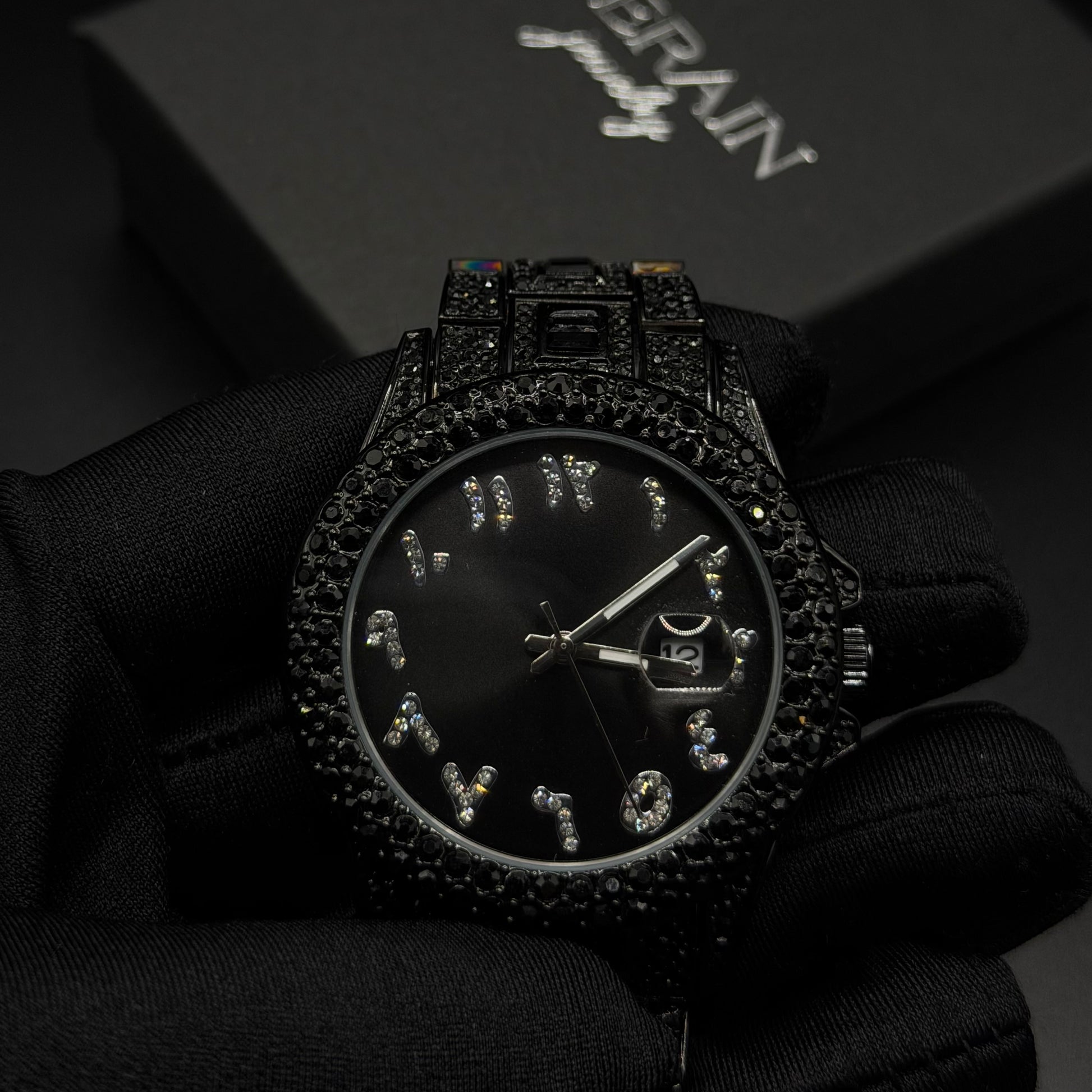 SALE | ICED OUT "BLACK ARABIC" UHR - ICERAIN JEWELRY