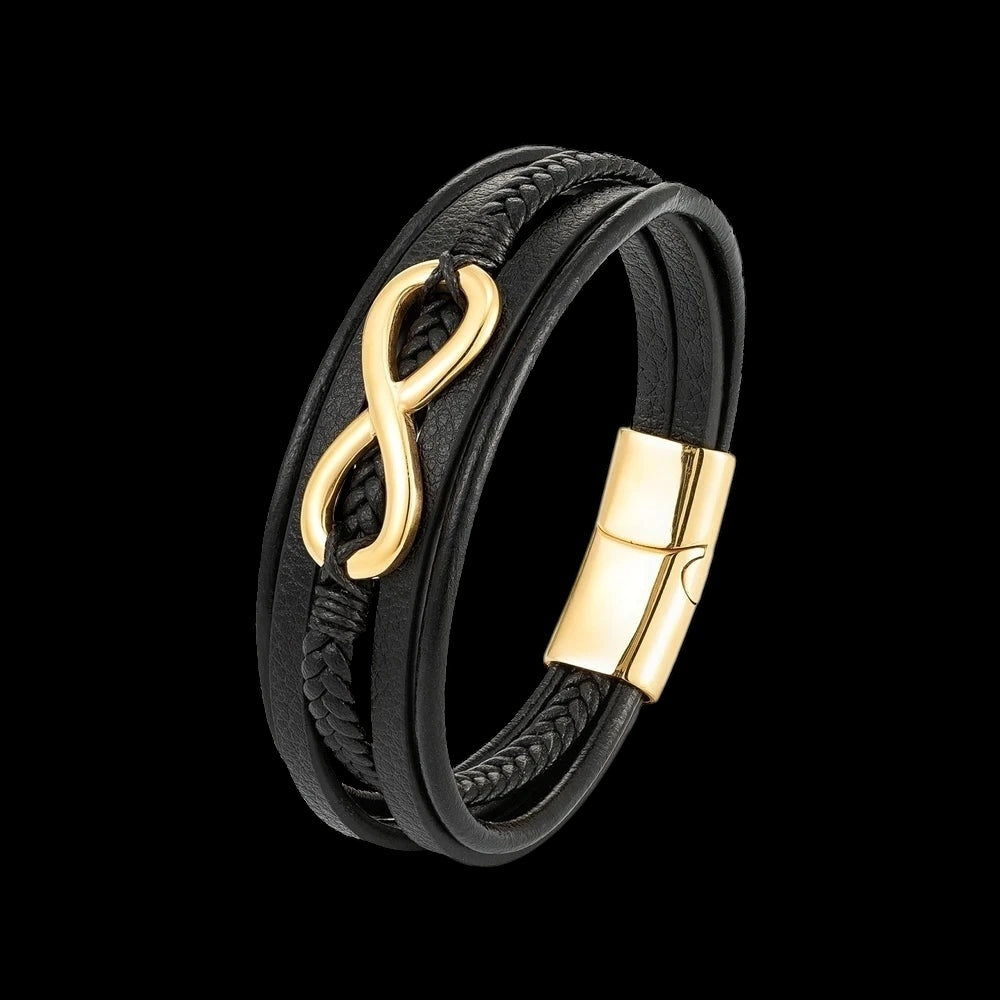 Elegante Leder "Infinity" Armbänder