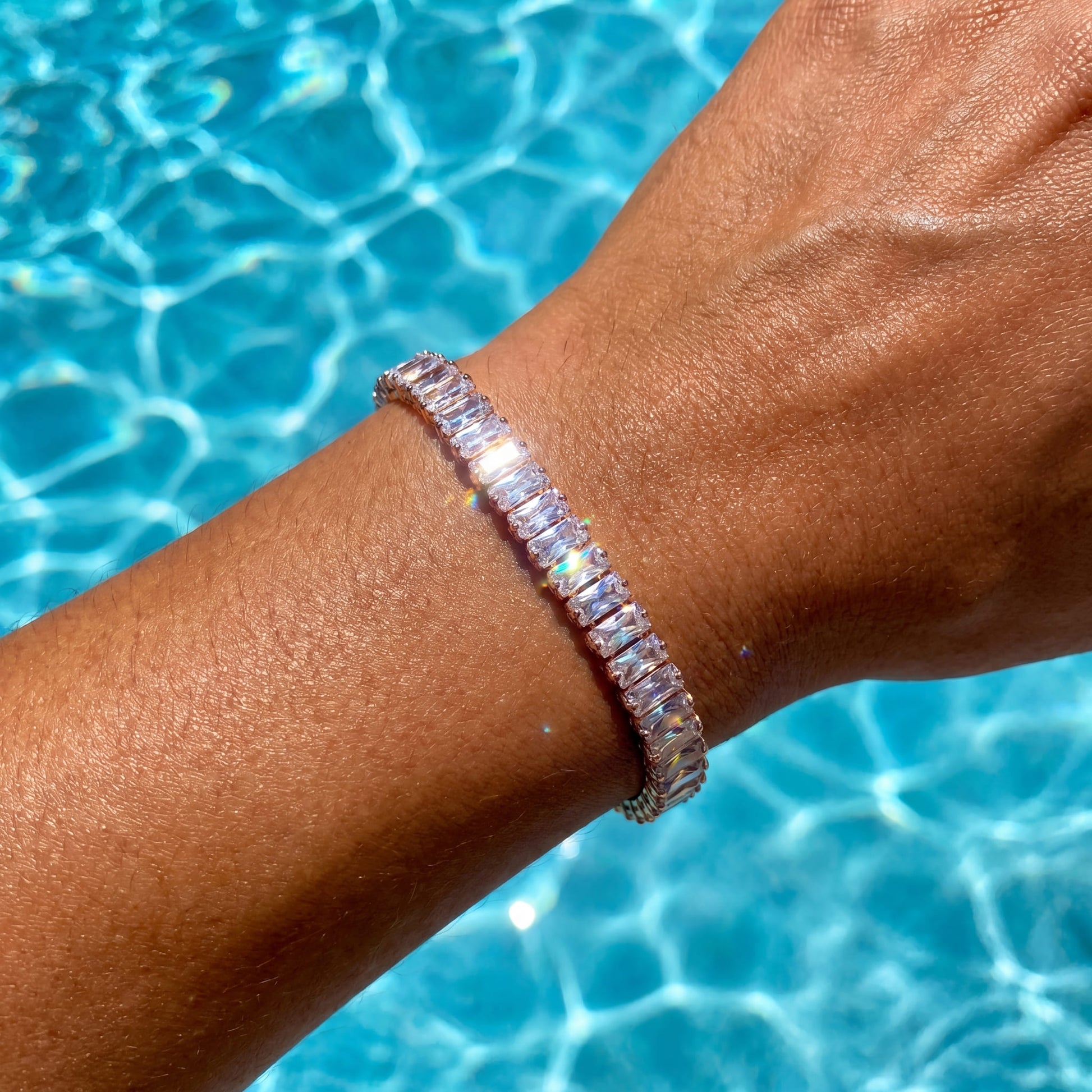 ICED OUT 5MM "ROSEGOLD SHINO" ARMBAND - ICERAIN JEWELRY