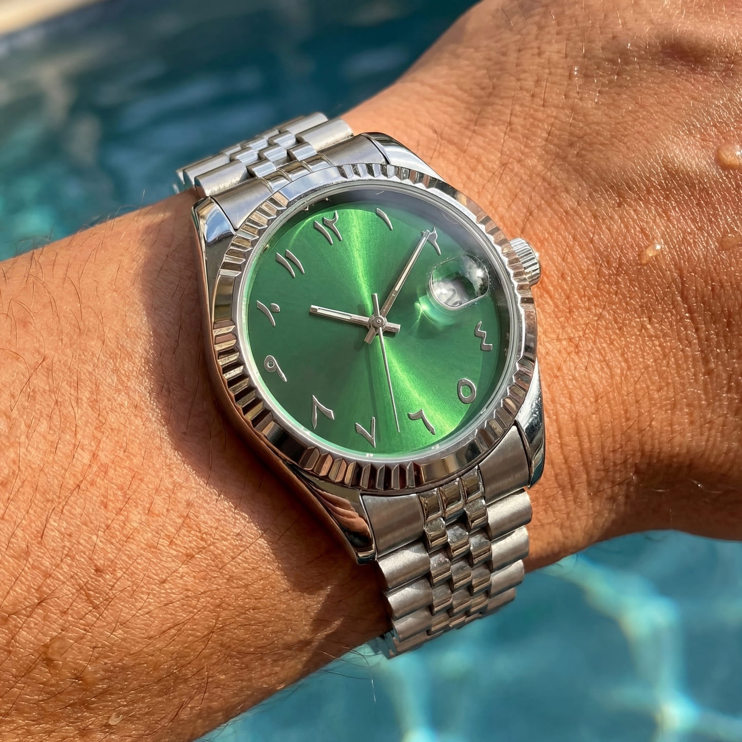 EDELSTAHL AUTOMATIK "ARABIC" UHR - ICERAIN JEWELRY