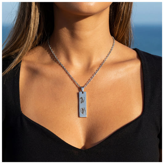PERSONALISIERTE EDELSTAHL "EYES" KETTE - ICERAIN JEWELRY