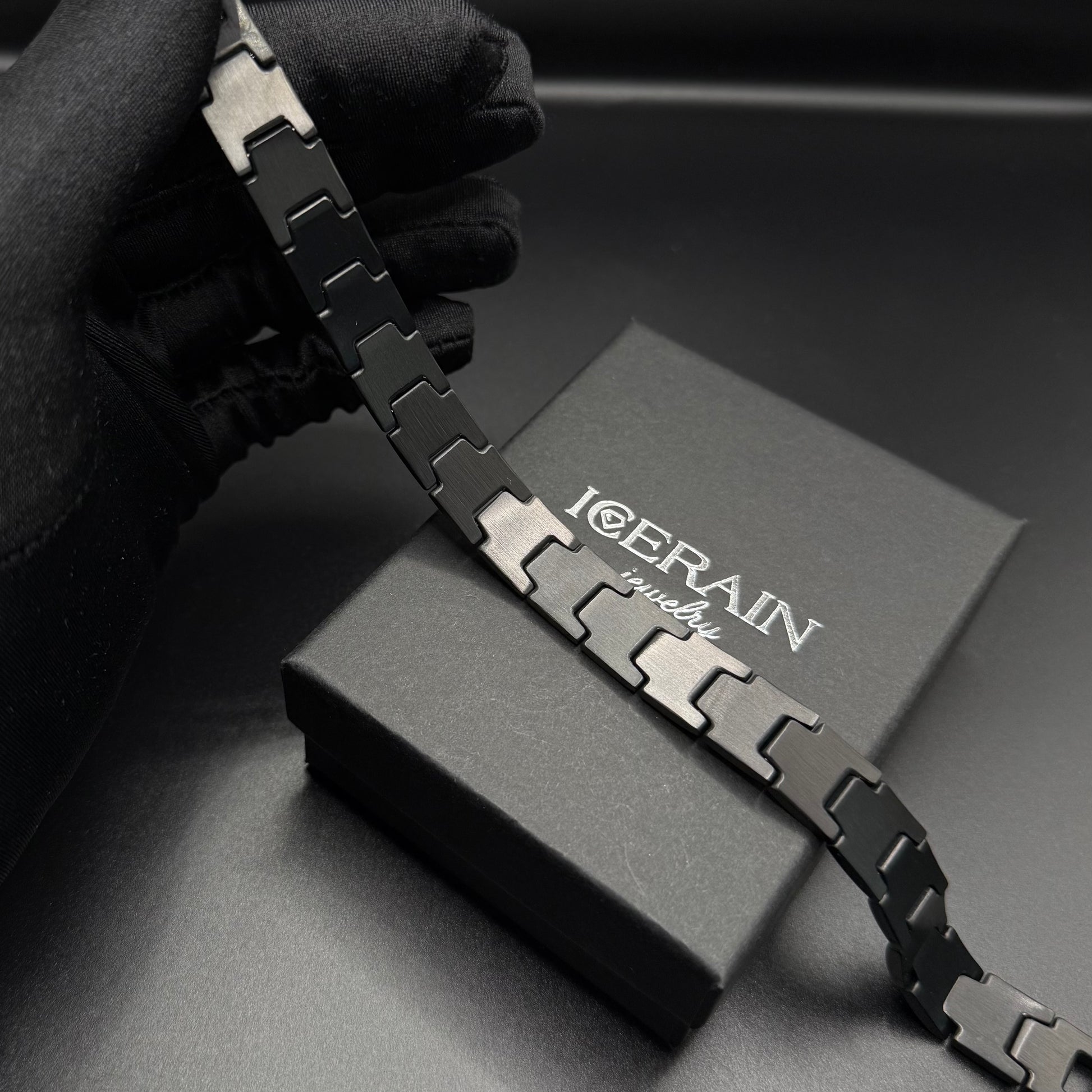 SALE | EDELSTAHL 12MM 21CM "BLUE BLACKLIST" ARMBAND - ICERAIN JEWELRY