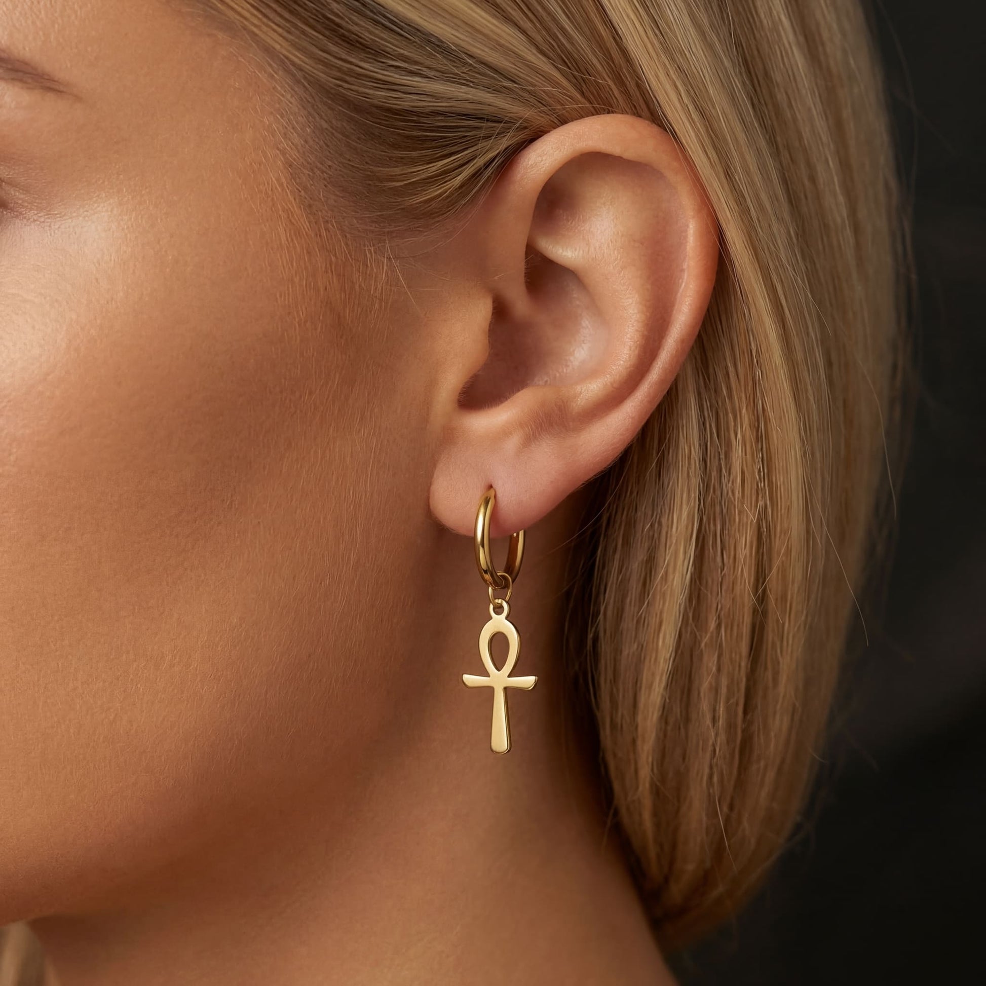 EDELSTAHL "CROSS V4" OHRRINGE - ICERAIN JEWELRY