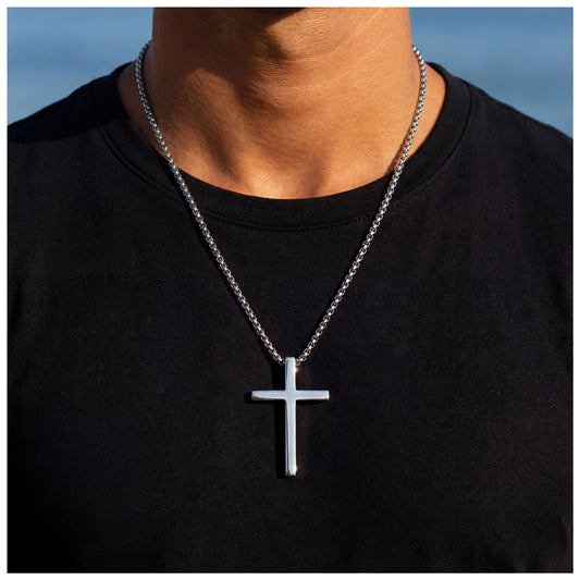 EDELSTAHL "VINTAGE CROSS" KETTE - ICERAIN JEWELRY