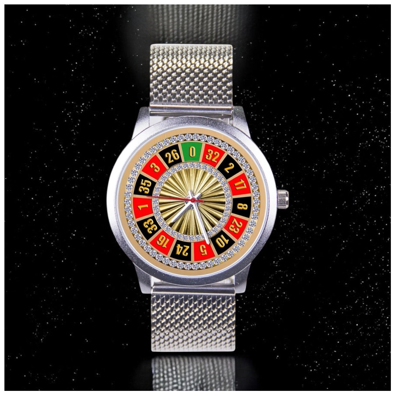 Luxus Designer Edelstahl "Roulette" Uhr - ICERAIN JEWELRY