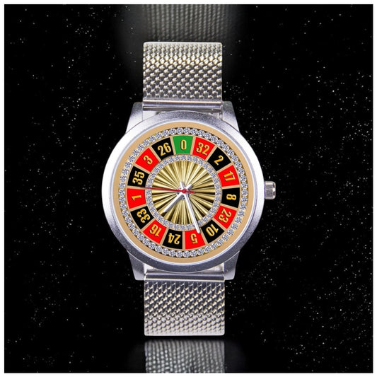 Luxus Designer Edelstahl "Roulette" Uhr - ICERAIN JEWELRY