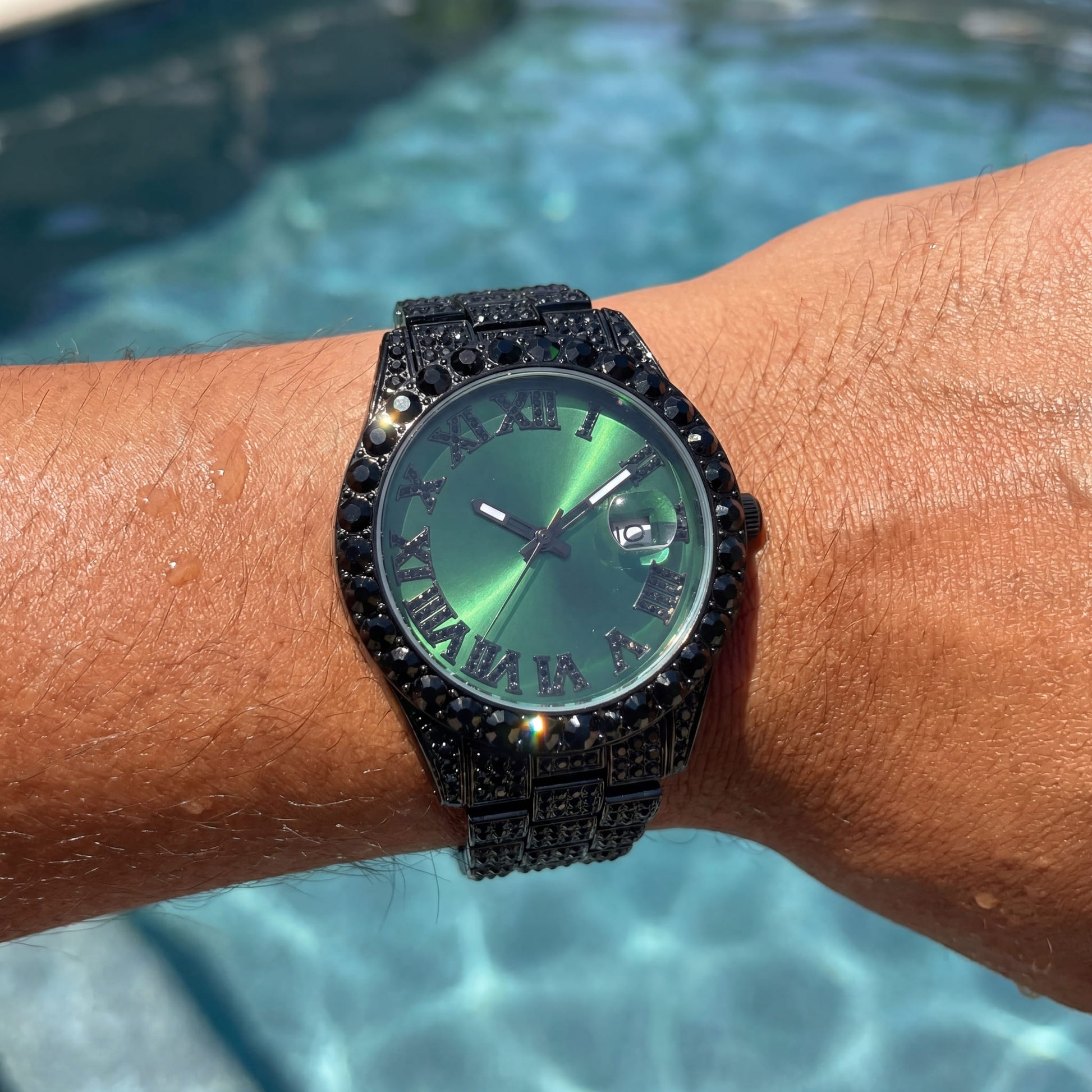 ICED OUT "BLACK FRATELLO" UHR - ICERAIN JEWELRY