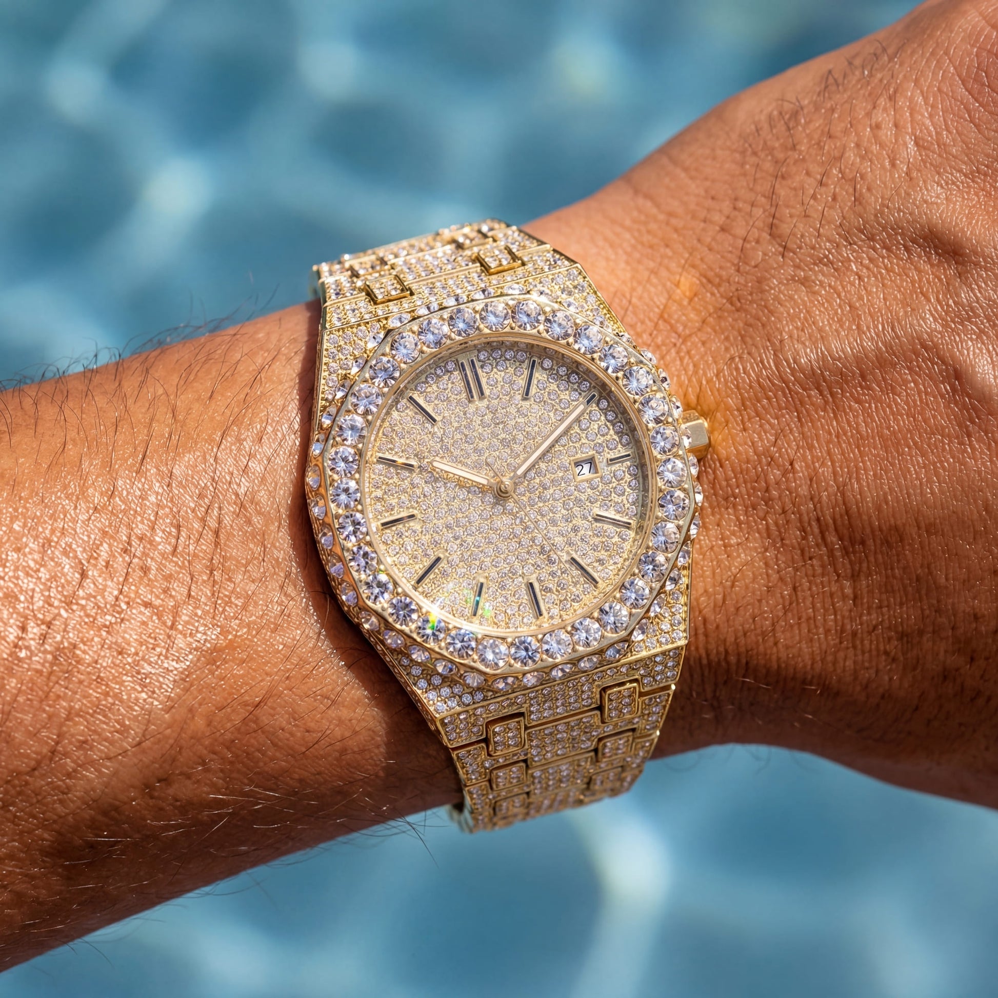 ICED OUT "APOSTEL" UHR - ICERAIN JEWELRY