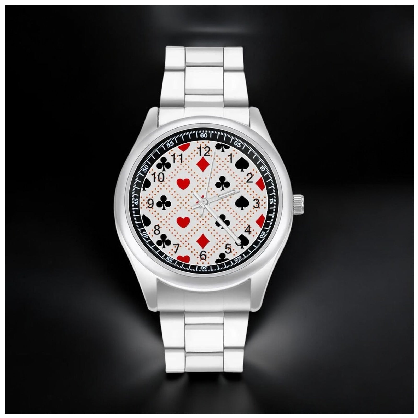 Luxus Designer Edelstahl "Poker" Uhr - ICERAIN JEWELRY