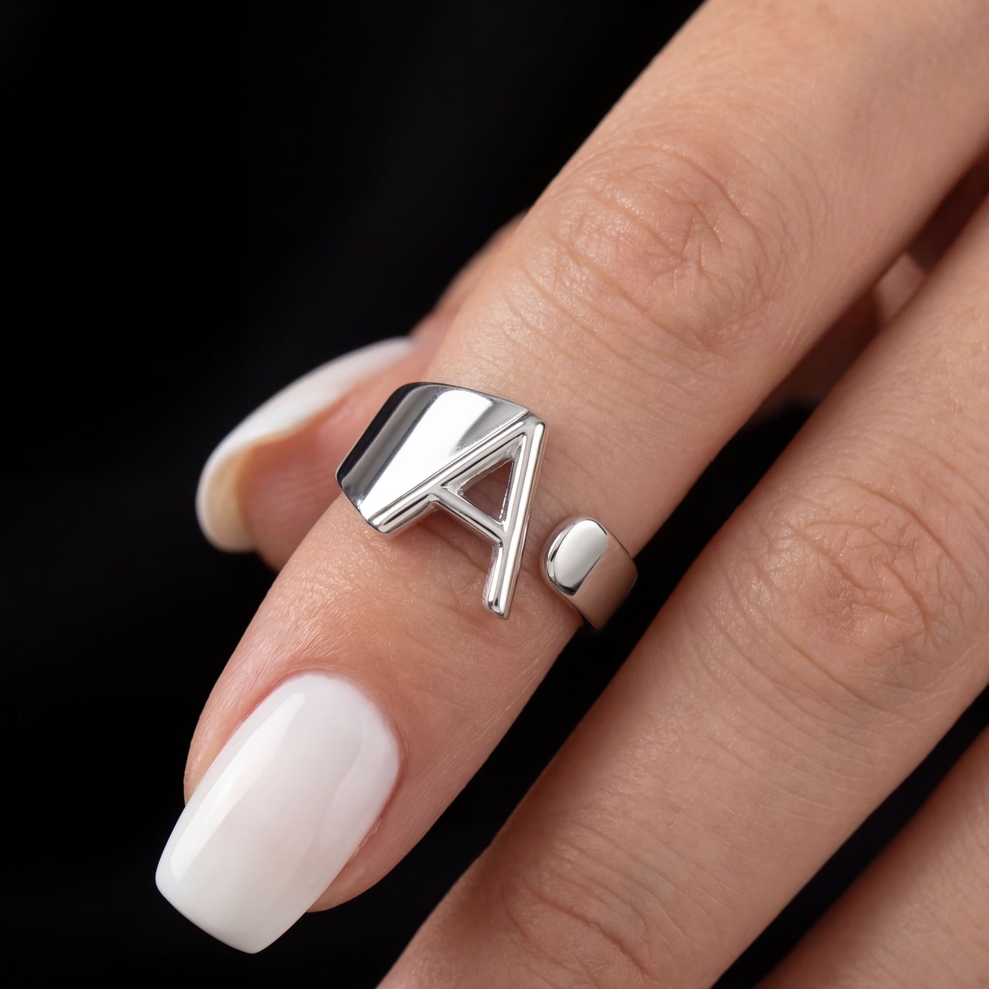 PERSONALISIERTER EDELSTAHL ANFANGSBUCHSTABEN "BEGALO" RING - ICERAIN JEWELRY