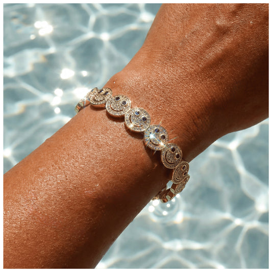 SALE| ICED OUT "BLUE SMILE" ARMREIF - ICERAIN JEWELRY