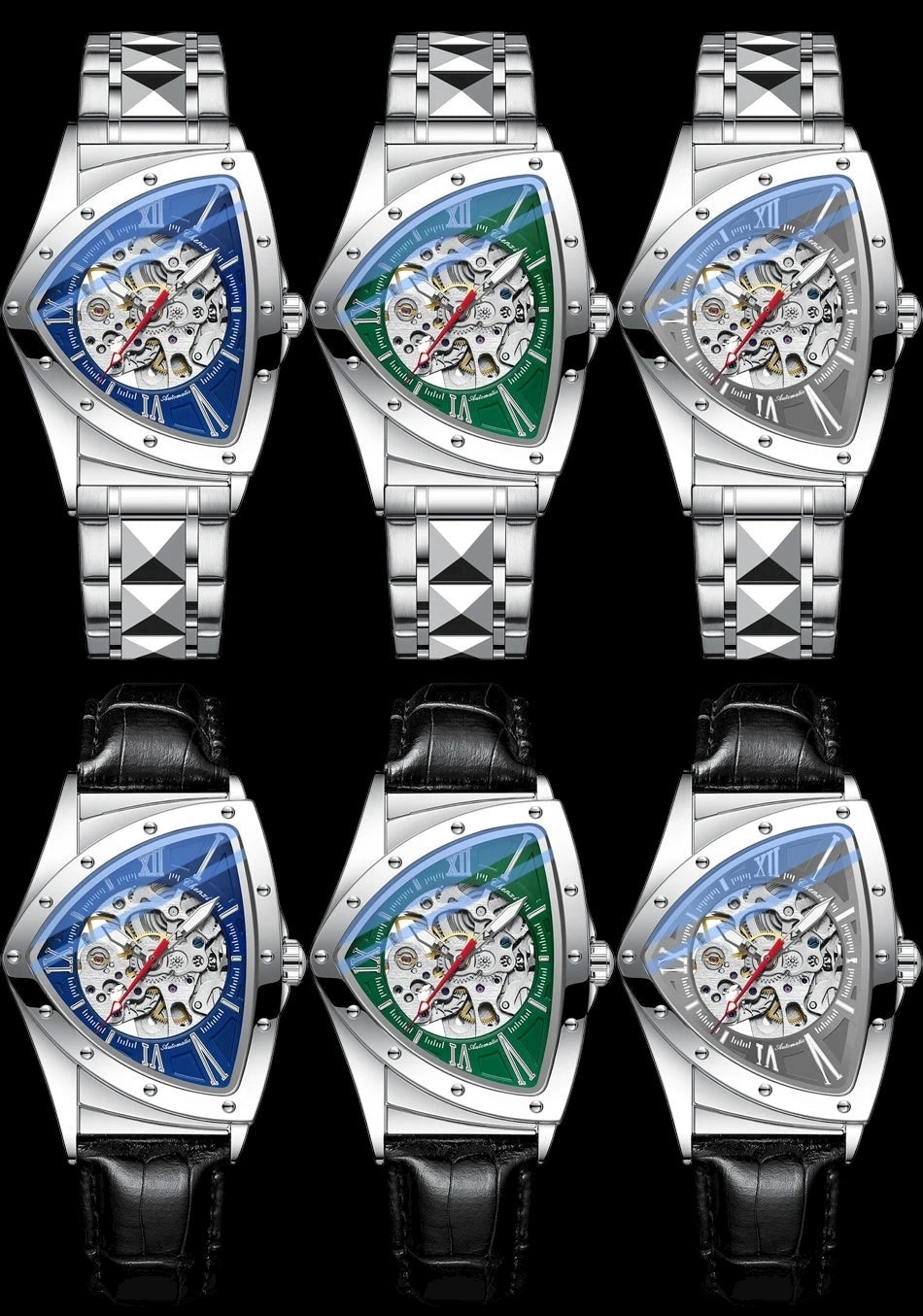 EDELSTAHL AUTOMATIK "TRIANGLAR V2" UHR - ICERAIN JEWELRY