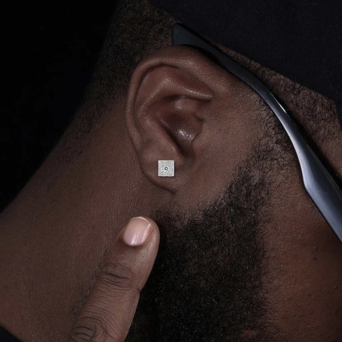 ICED OUT MOISSANITE "CLASSICO" WEISSGOLD 925S SILVER OHRRINGE - ICERAIN JEWELRY