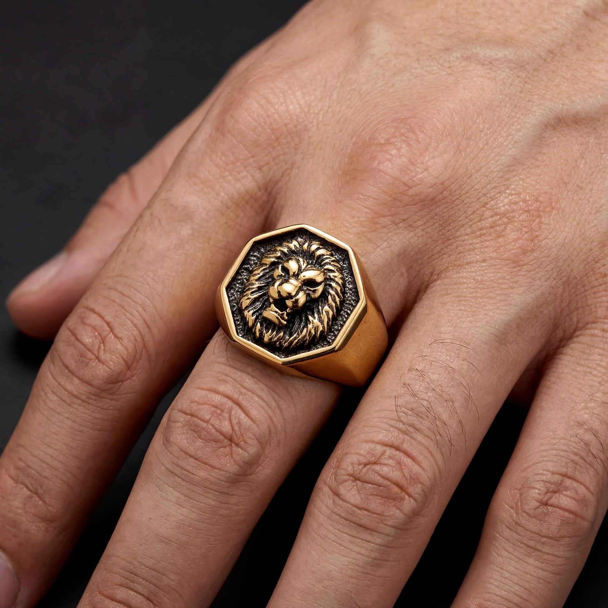 EDELSTAHL "LION V2" RING - ICERAIN JEWELRY