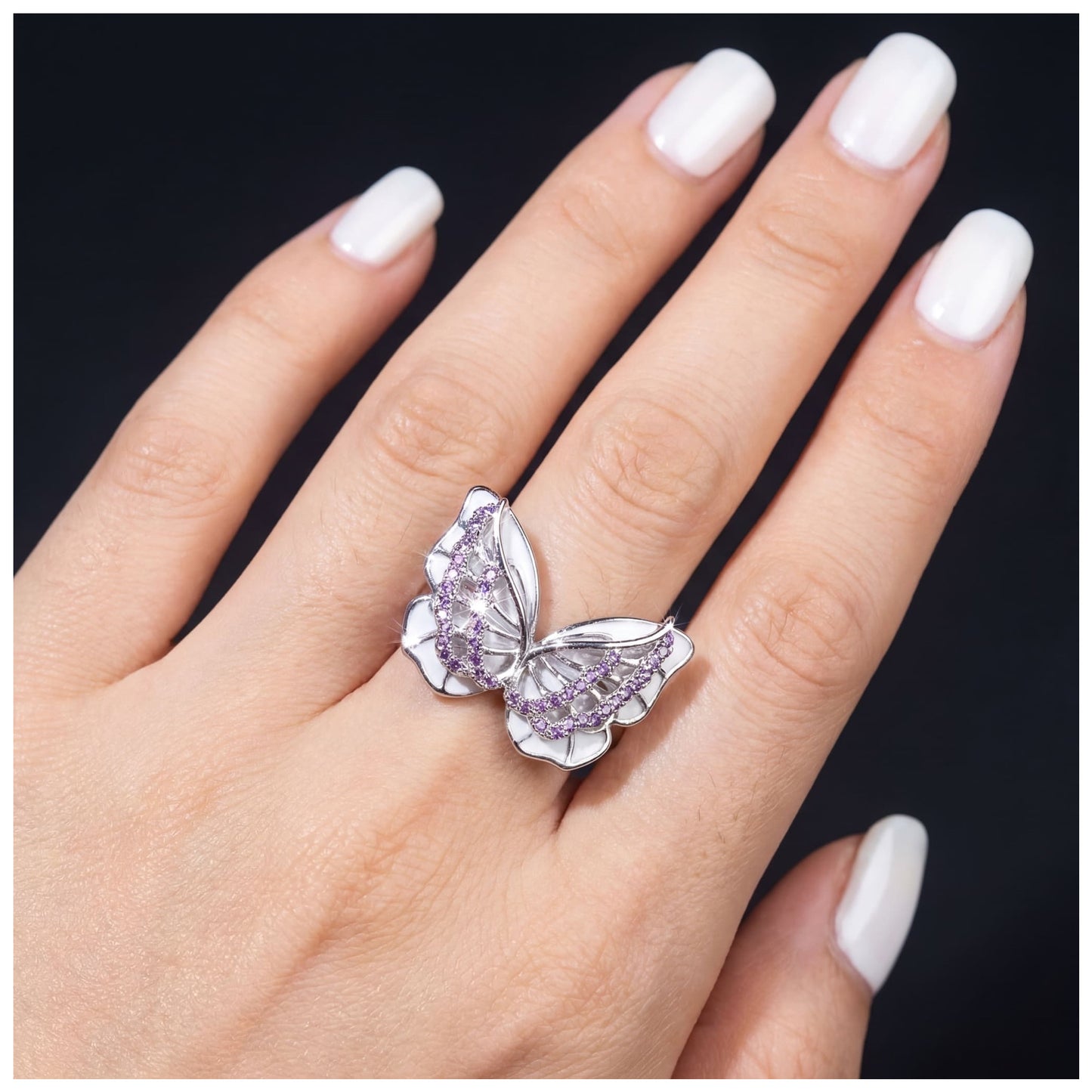 ICED OUT "CHROME BUTTERFLY" RING - ICERAIN JEWELRY