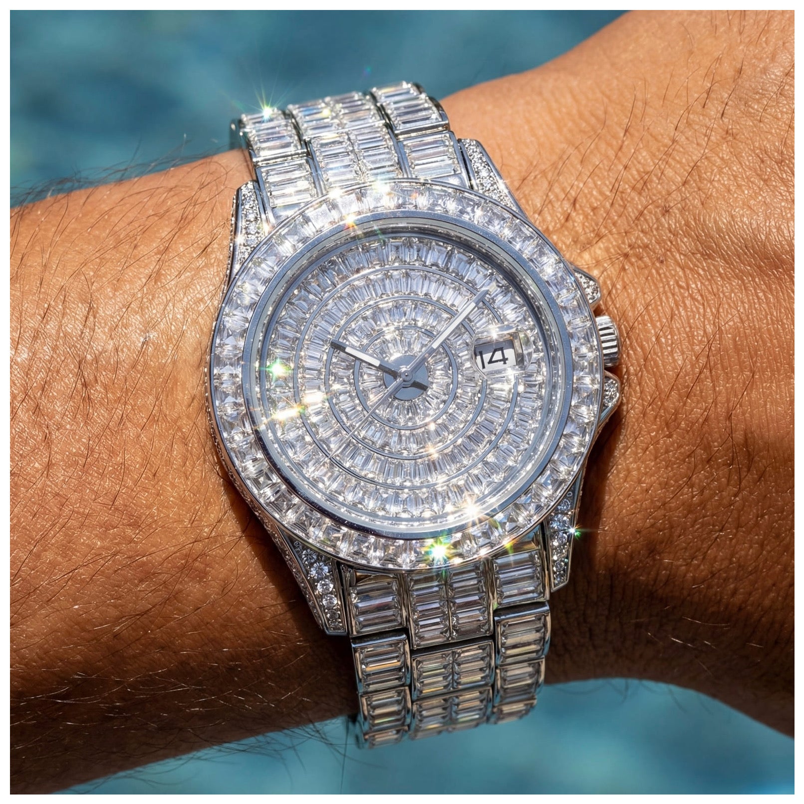 ICED OUT "FACINARE" UHR - ICERAIN JEWELRY