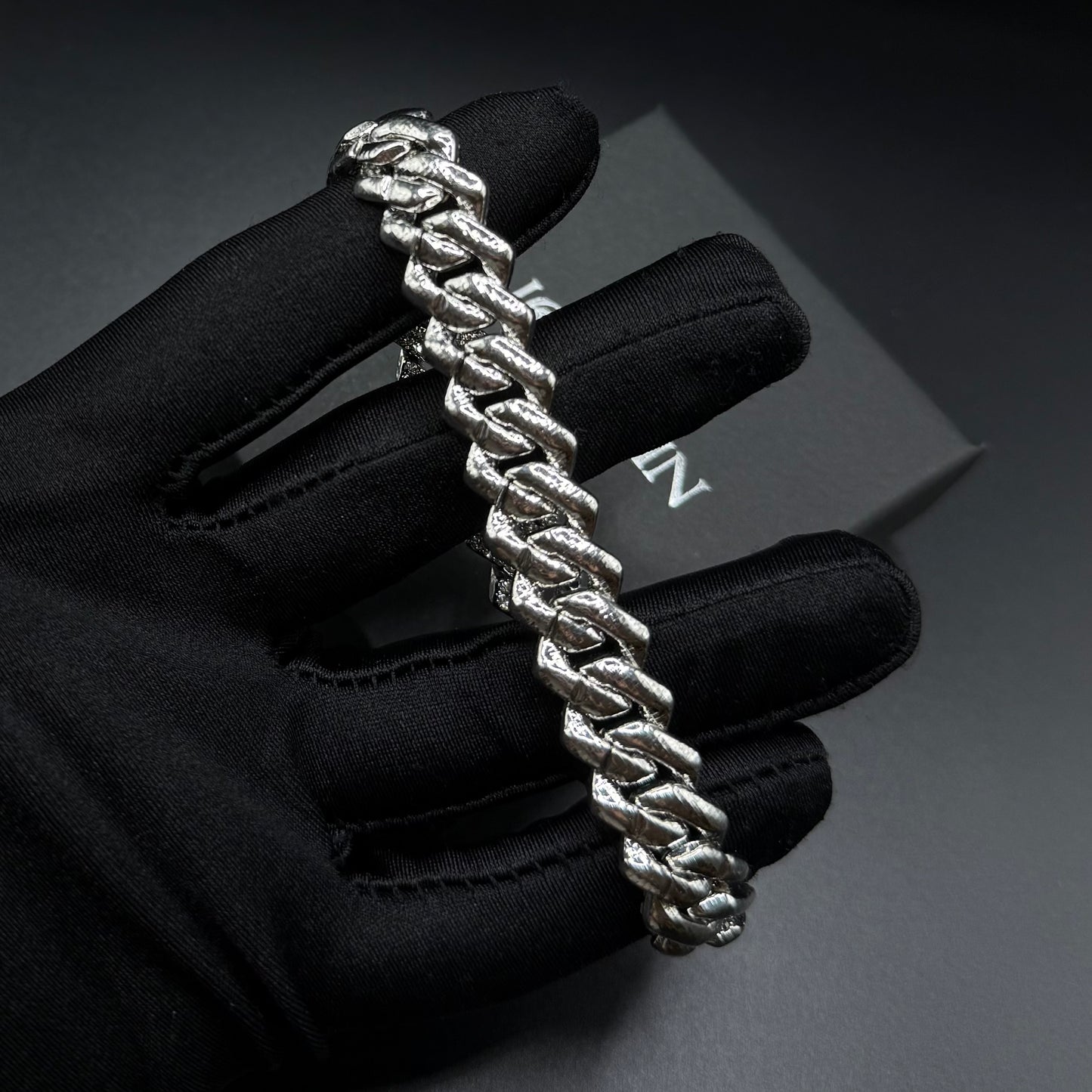 ICED OUT 14MM "SILVER PRONG CUBAN" ARMBAND - ICERAIN JEWELRY