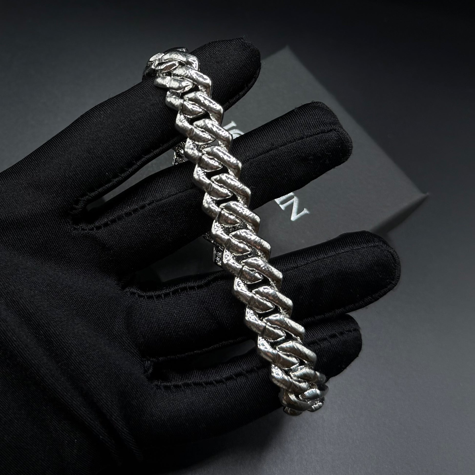 ICED OUT 14MM "SILVER PRONG CUBAN" ARMBAND - ICERAIN JEWELRY