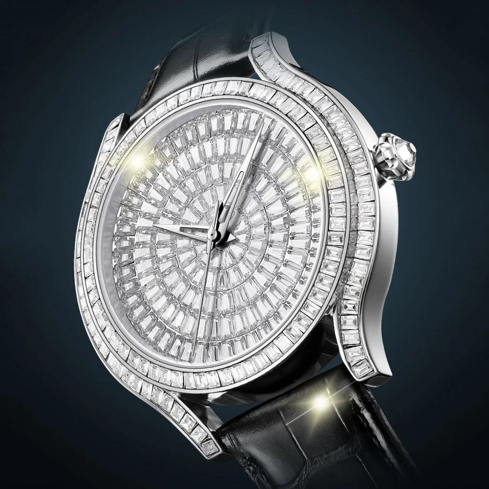 ICED OUT 45MM MOISSANITE "DIAMOND FACE" UHR - ICERAIN JEWELRY