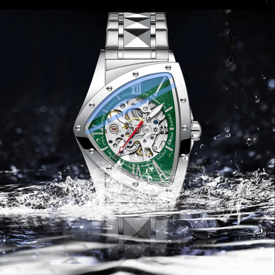 EDELSTAHL AUTOMATIK "TRIANGLAR V2" UHR - ICERAIN JEWELRY