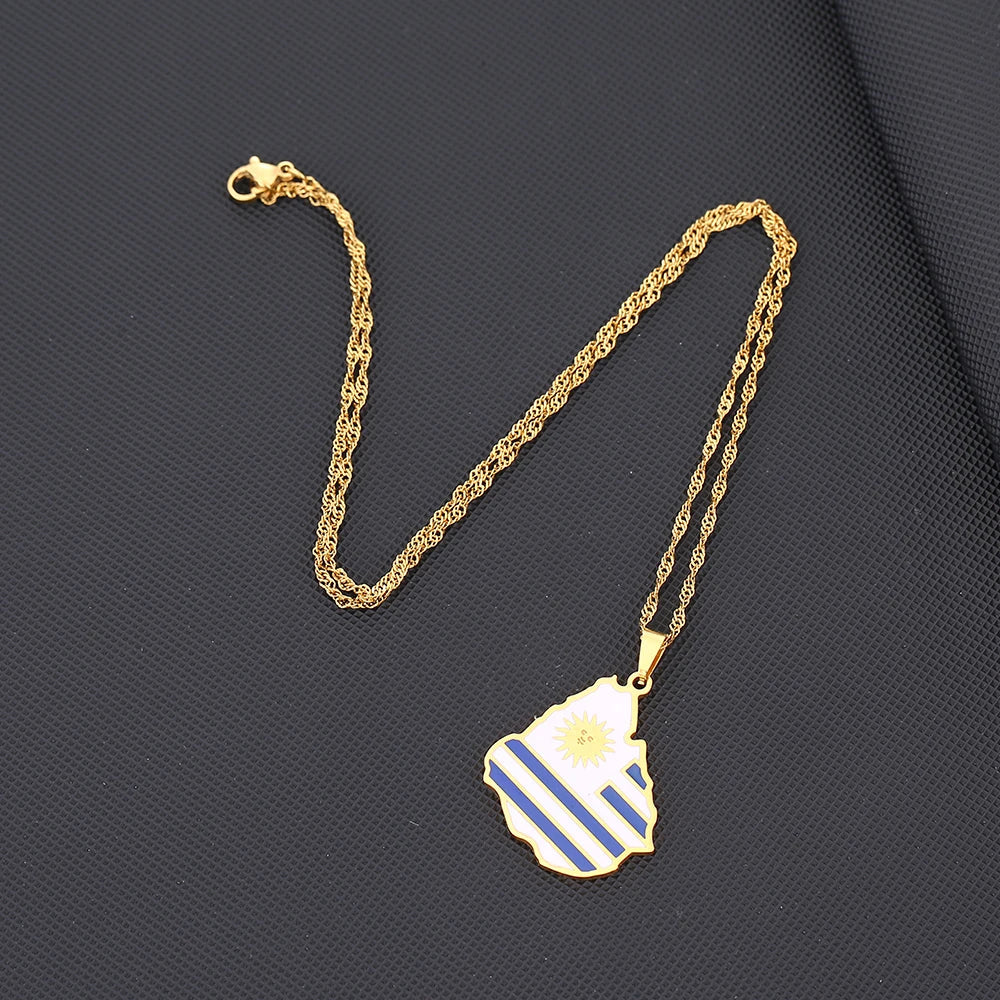 EDELSTAHL "URUGUAY" LÄNDERKETTE - ICERAIN JEWELRY