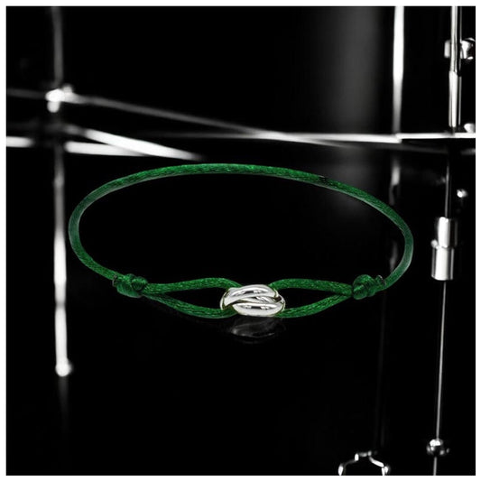 SALE | STOFF/EDELSTAHL "GREEN/SILVER TRICOLOR" ARMBAND