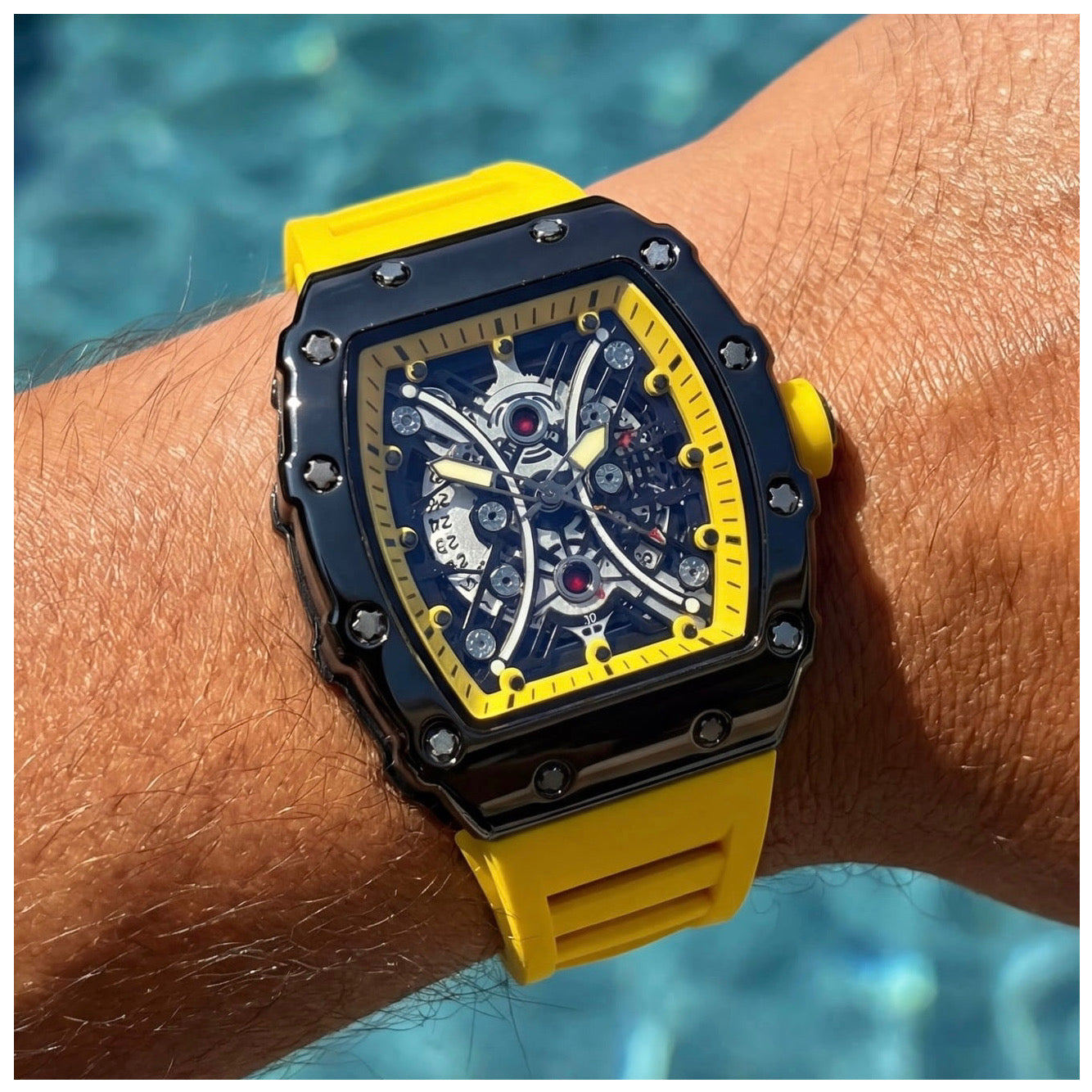 SALE | EDELSTAHL "BLACK/YELLOW WARRIOR V2" UHR