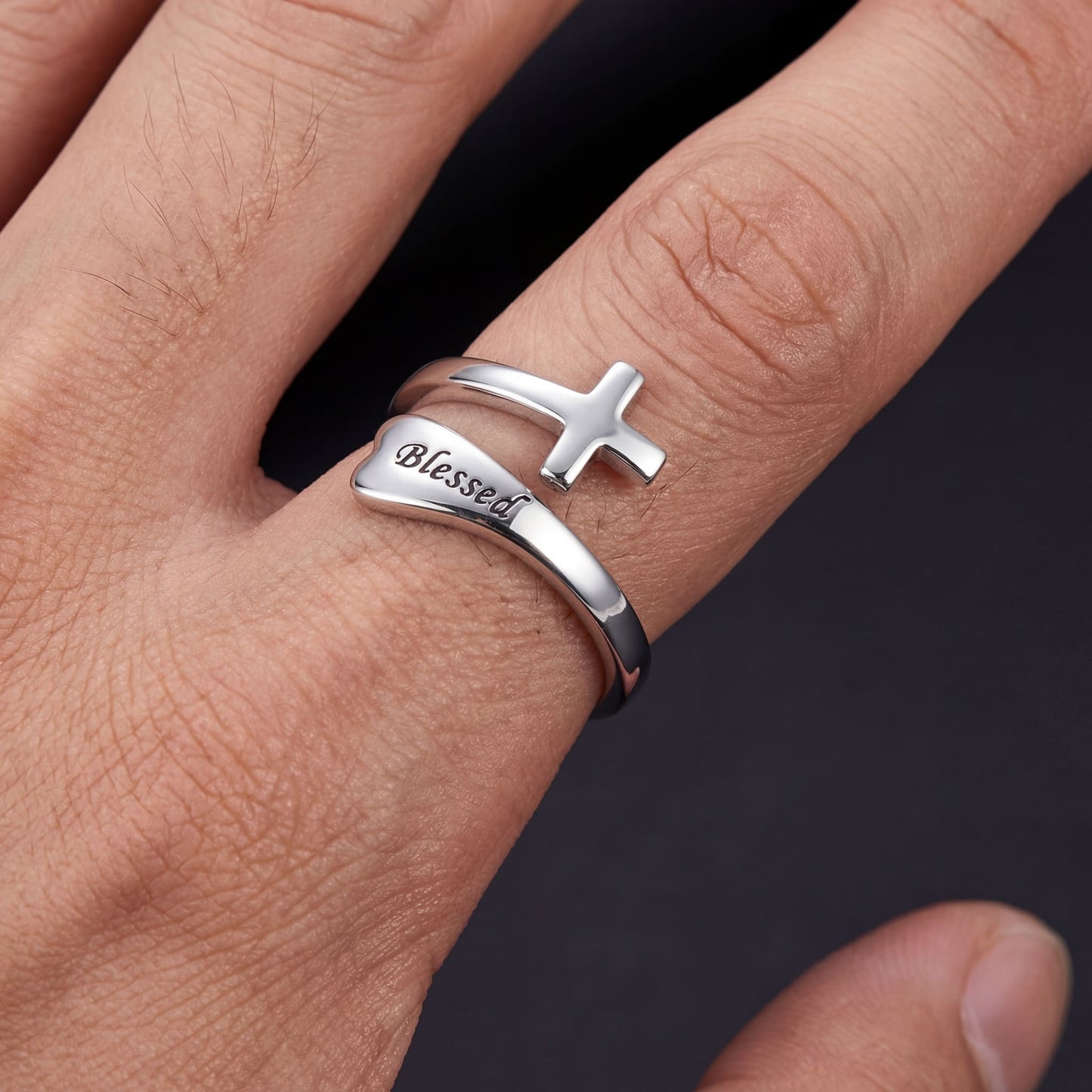 925S SILVER "BLESSED" RING - ICERAIN JEWELRY