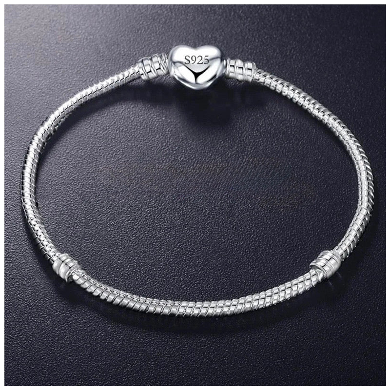 925S SILVER "HEART" CHARM ARMBAND - ICERAIN JEWELRY