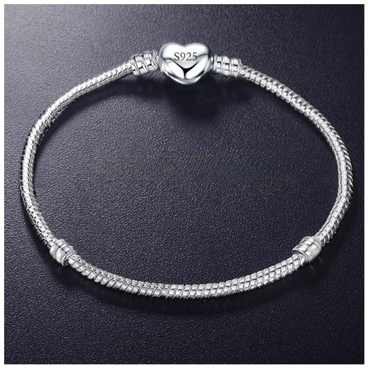 925S SILVER "HEART" CHARM ARMBAND - ICERAIN JEWELRY