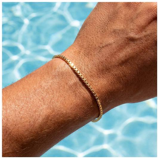 EDELSTAHL 2MM "GOLD BOX" ARMBAND - ICERAIN JEWELRY