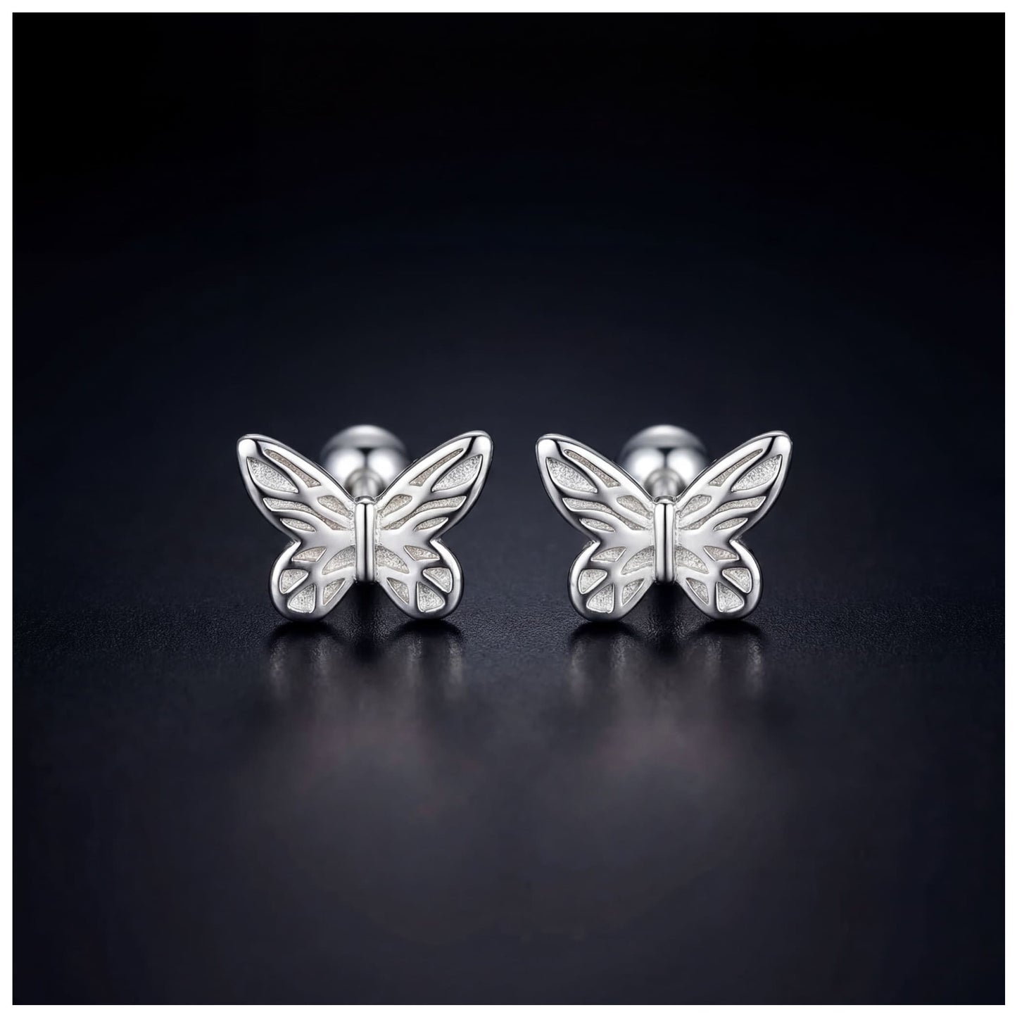 925S SILVER "BUTTERFLY" OHRRINGE - ICERAIN JEWELRY