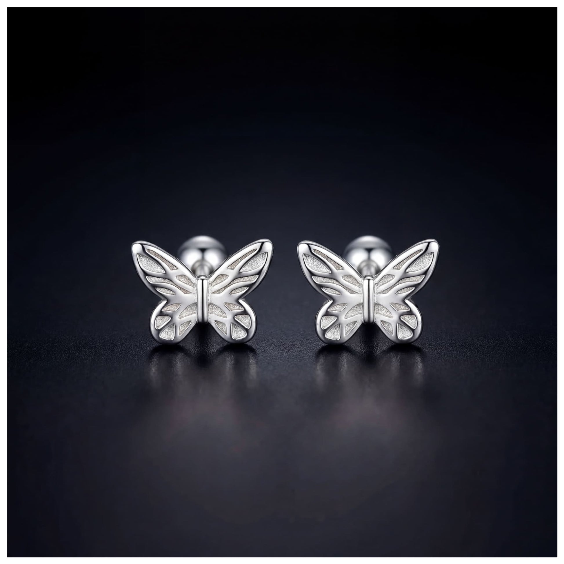 925S SILVER "BUTTERFLY" OHRRINGE - ICERAIN JEWELRY