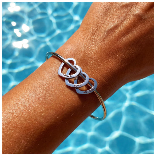 PERSONALISIERTES EDELSTAHL "RING" ARMBAND - ICERAIN JEWELRY