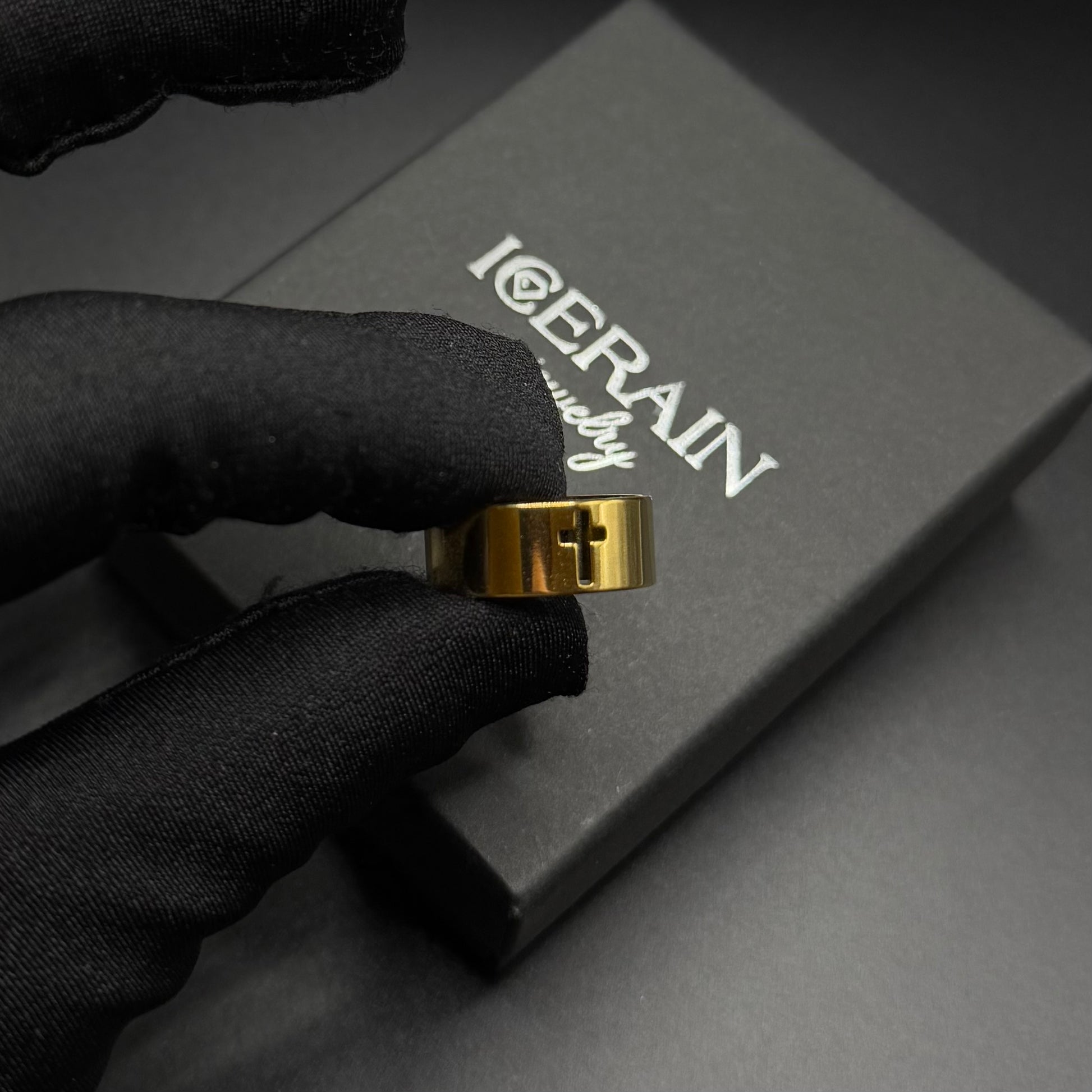 EDELSTAHL "CROSS V4" RING - ICERAIN JEWELRY