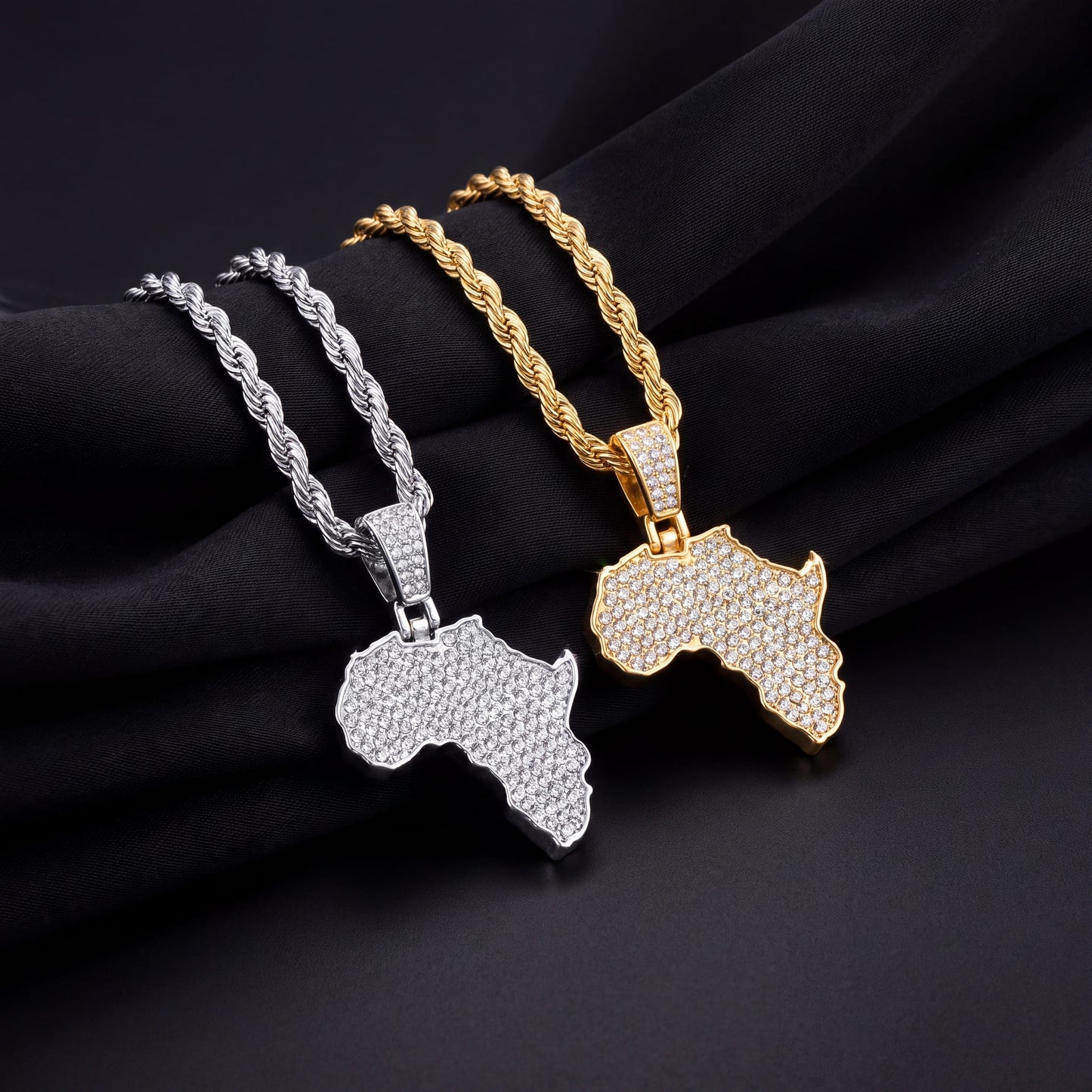 ICED OUT "AFRICA" LÄNDERKETTE - ICERAIN JEWELRY
