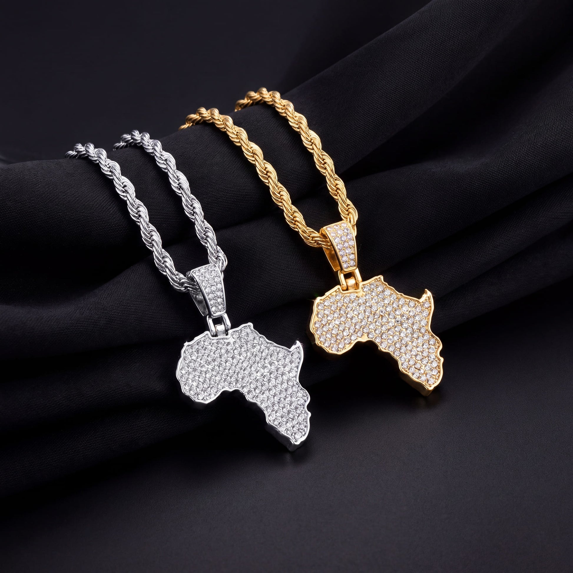 ICED OUT "AFRICA" LÄNDERKETTE - ICERAIN JEWELRY