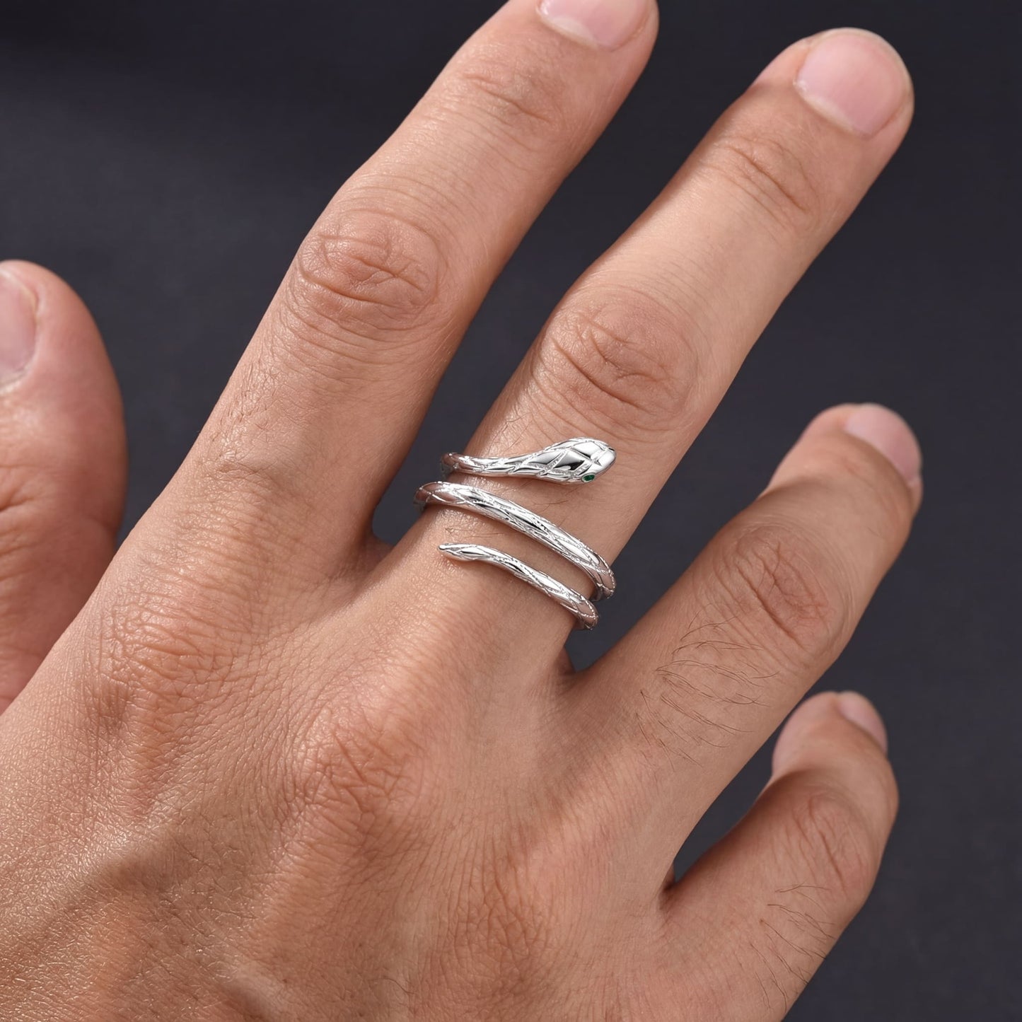 925S SILVER "SNAKE V2" RING - ICERAIN JEWELRY